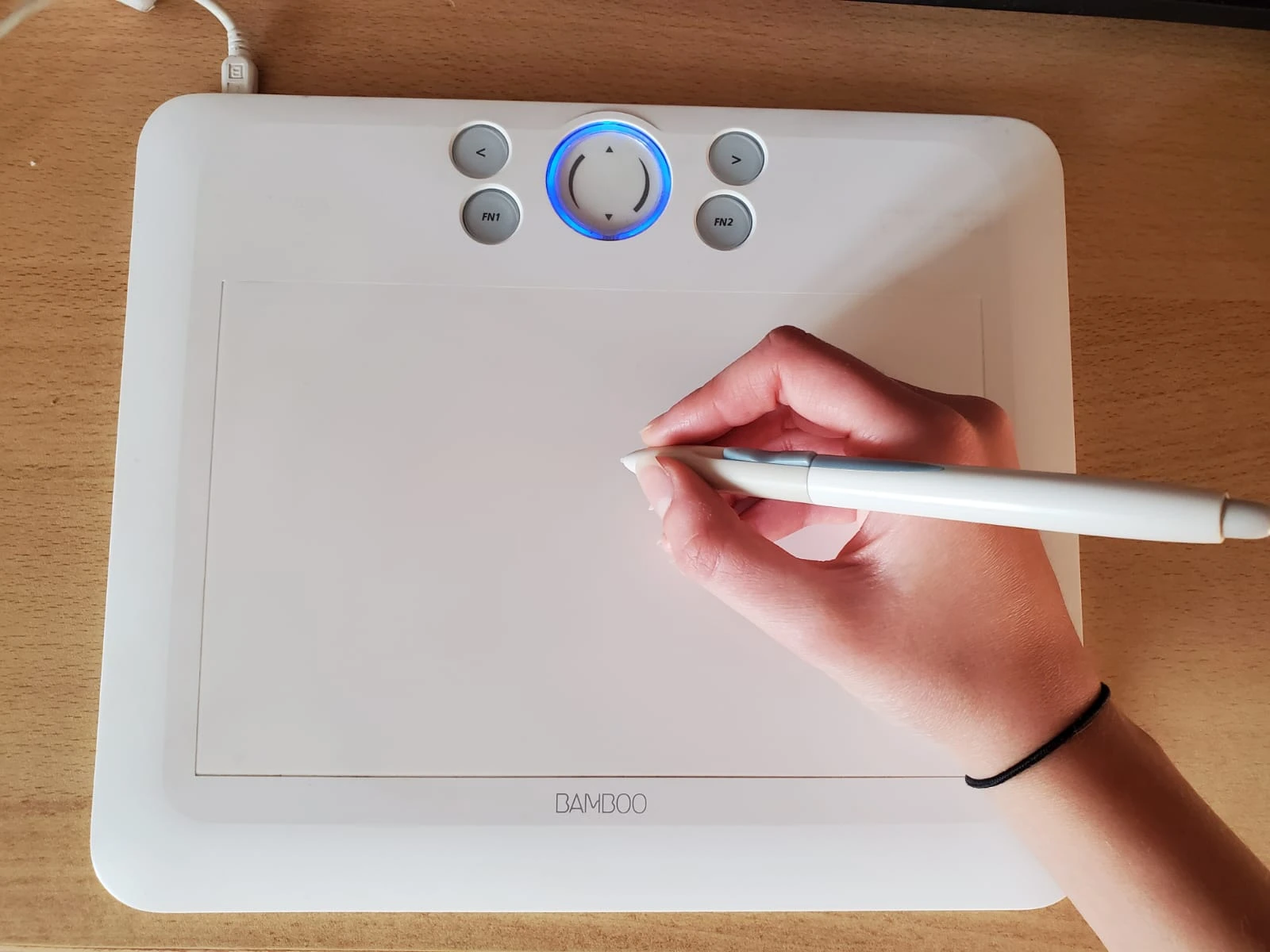 A hand drawing on a graphics tablet