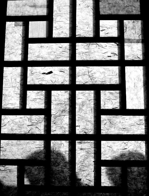 Paper-covered hanok window, photographed May 23, 2006, by Caroline Knox.