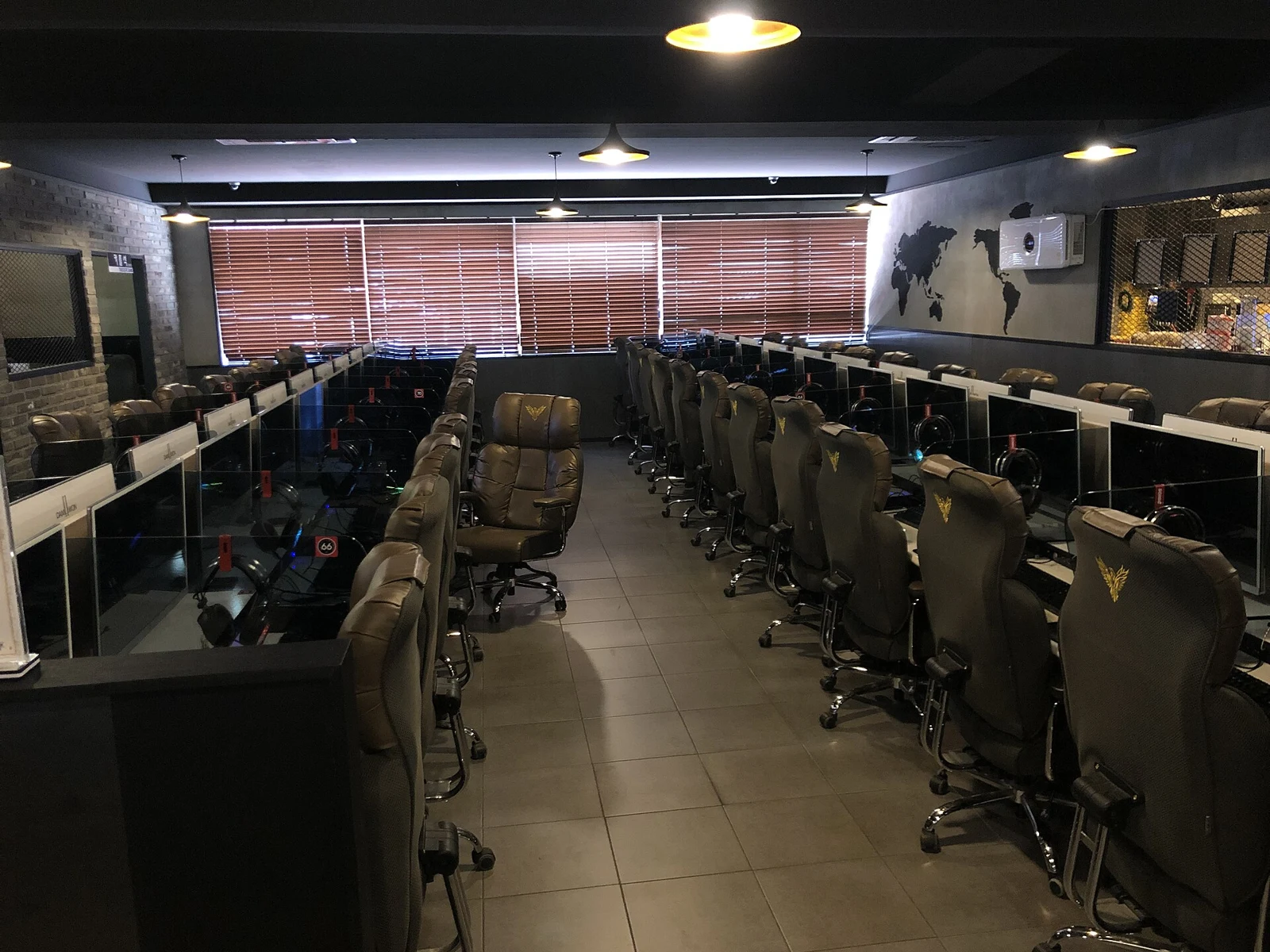 Interior of a PC bang in South Korea, photographed on 8 March 2020.