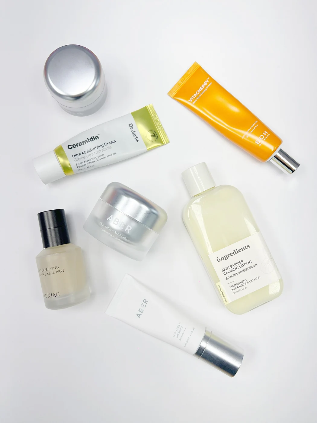 A collection of Korean cosmetics containers. Photographed 30 October 2025.