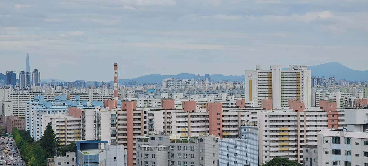 An overview of apartment buildings in Nowon, Seoul