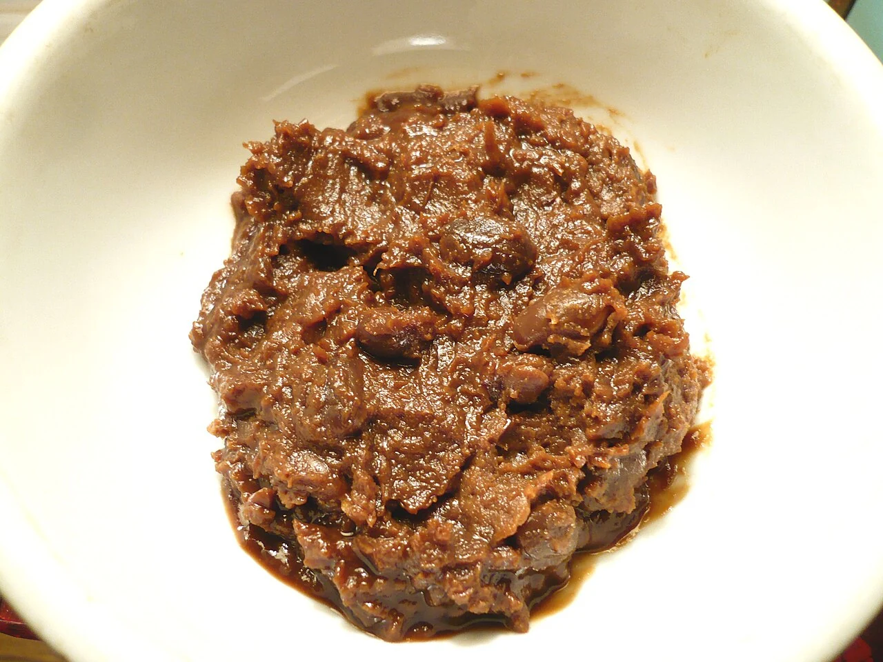 Doenjang with visible soybean pieces