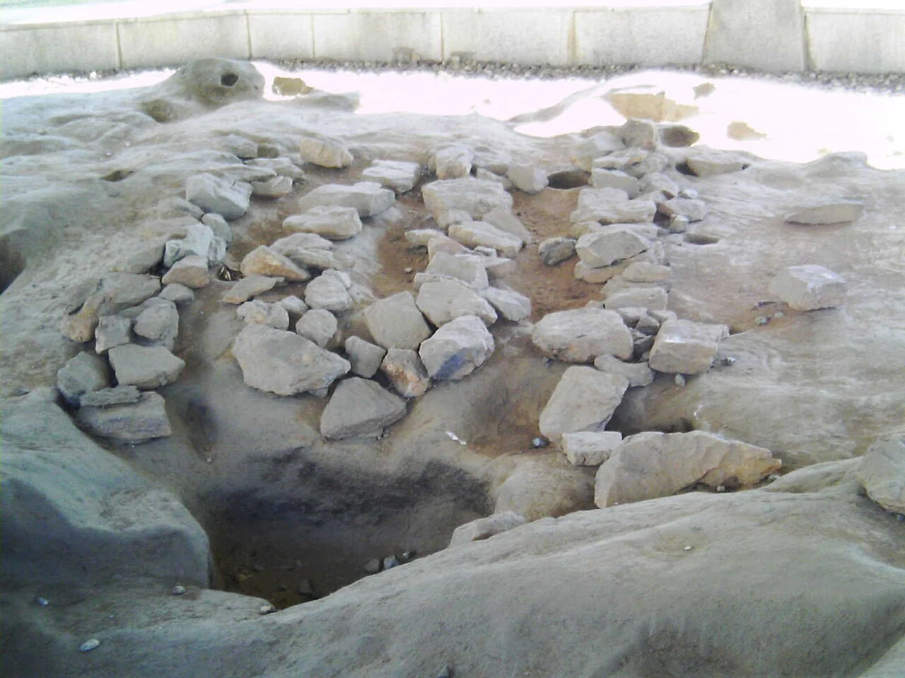 A reconstructed Baekje ondol site at Gyeonggi Provincial Museum