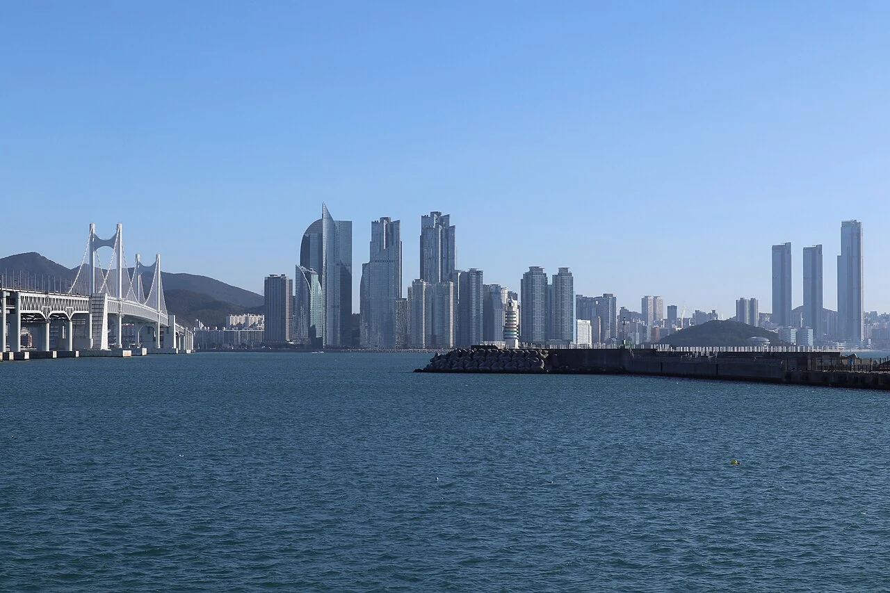 Gwangan Bridge and Busan’s coastal high-rises